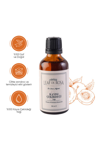 LEAF DE ROSA Apricot Kernel Oil 50 ml - Cold Pressed