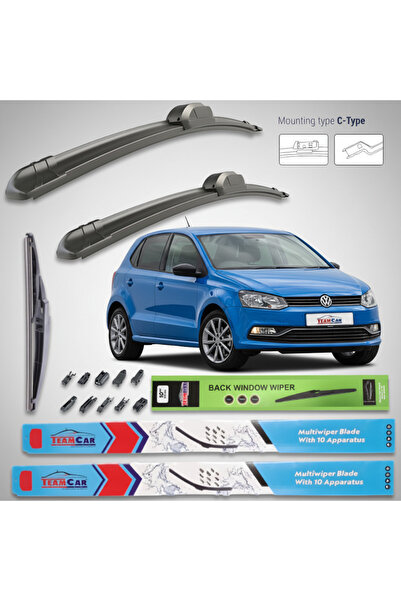 TEAMCAR Volkswagen Polo 6R 5 uși (2009–2017) Lame ștergătoare TeamCar ®   Set...