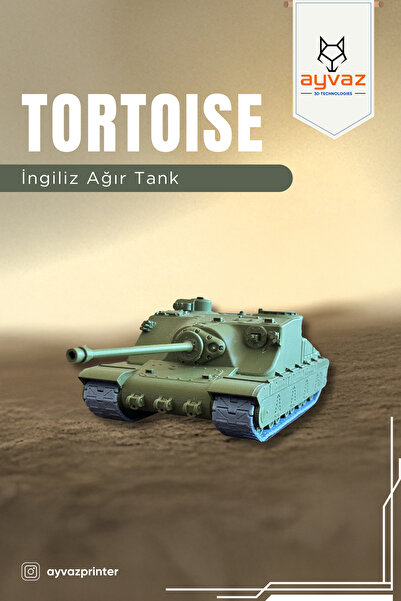 ayvazprinter TORTOISE 1/35 Ölçek, 11,2x28,9x8,7 cm Boyutlu, Hareketli Palet S...