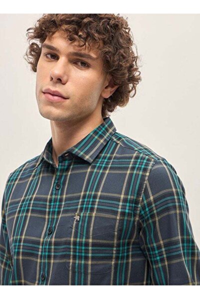 The Bear House Men's Multi-Color Checked Slim Fit Casual Shirt for Every Occa...