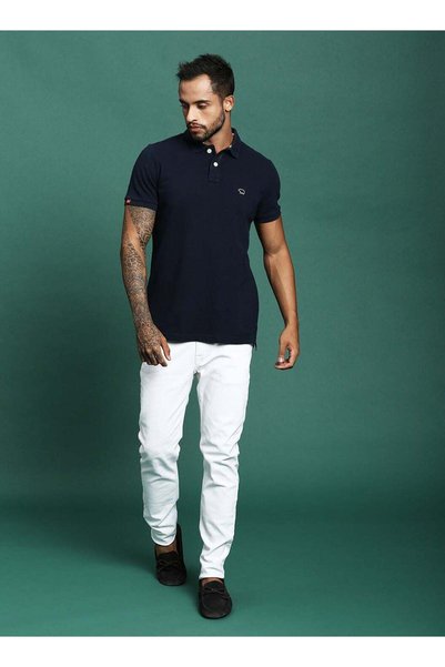 The Bear House Men's Polo T-shirt Regular Fit, Soft & Breathable, Perfect For Casual & Everyday Wear