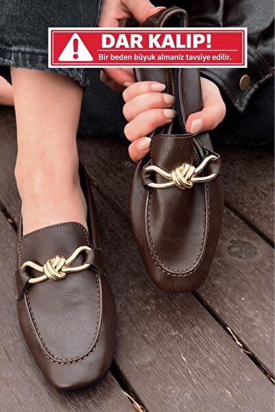 I Love Shoes Loafer de damă Avelis din piele mată maro deschis, cu detaliu fundă