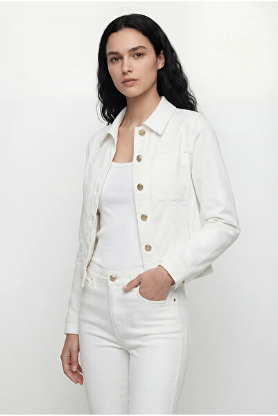 Masha Kate Beyaz Denim Ceket
