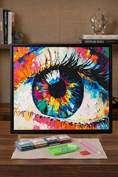 histone 5D Diamond Stone Processing Kit 40X50 cm Eye Pattern