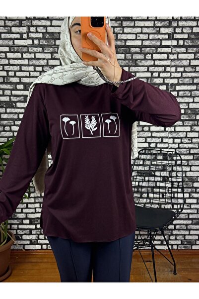 NURİVASTORE Bordo Pinterest penye tunik