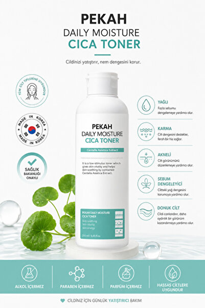 PEKAH Centella Özlü Gözenek Sıkılaştırıcı, Arındırıcı Akne Karşıtı Tonik 250ml