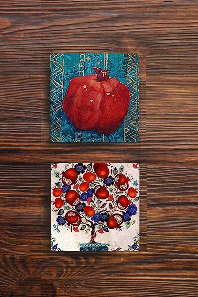 Begoloni Stone Decor Stone Coasters Elephant Evil Eye Pomegranate Tree Pomegr...