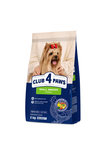 Club4Paws Hrana premium pentru caini adulti de rase mici, 2 kg