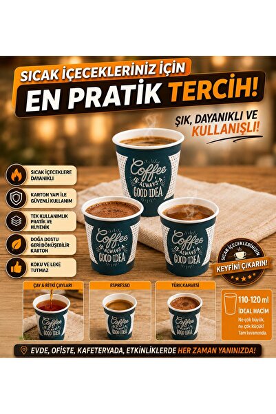 maycup 4 oz Paper Cups 1000 Pieces Maycup (Espresso-Turkish Coffee)