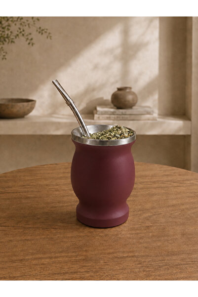 Ybera Mate Çayı Mate Çayı İçin Çift Cidarlı Paslanmaz Çelik Kupa