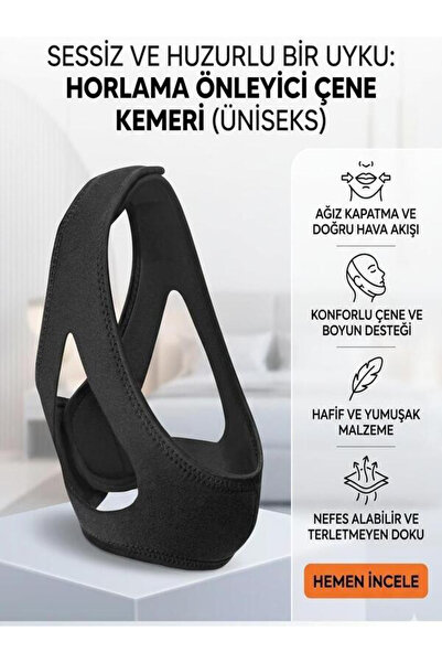 Ankaflex Horlama Önleyici Çene Surat Kemeri Bantı Horlama Aparatı Bandı Çene Kemeri
