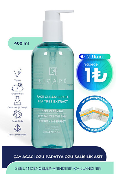 Licape Çay Ağacı Özlü Yüz Temizleme Jeli 400ml