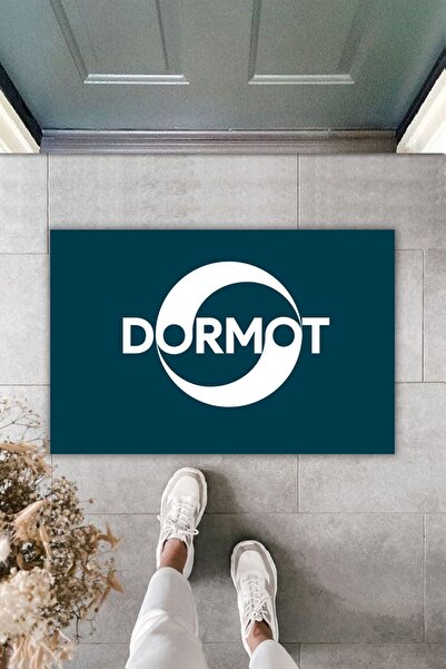 Dormot Home سجادة ثابتة مطبوعة وشعار رقمي - سجادة باب مخصصة
