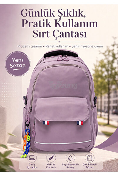 KAFF Αδιάβροχο σακίδιο πλάτης Young 51585 Purple Purple Unisex με πολλές τσέπ...
