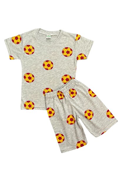 Fil Kids Set de pijamale pentru băieți, din bumbac, gri, cu minge de fotbal, ...