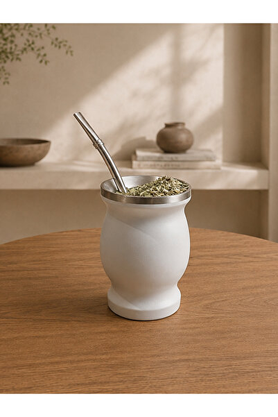 Ybera Mate Çayı Mate Çayı İçin Çift Cidarlı Paslanmaz Çelik Kupa