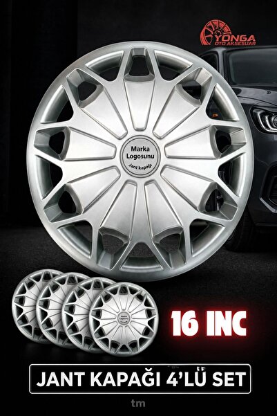 YONGA OTO AKSESUAR FORD TRANSİT Jant Kapağı 16 İnç Kırılmaz 4'lü + 4 Amblem +...