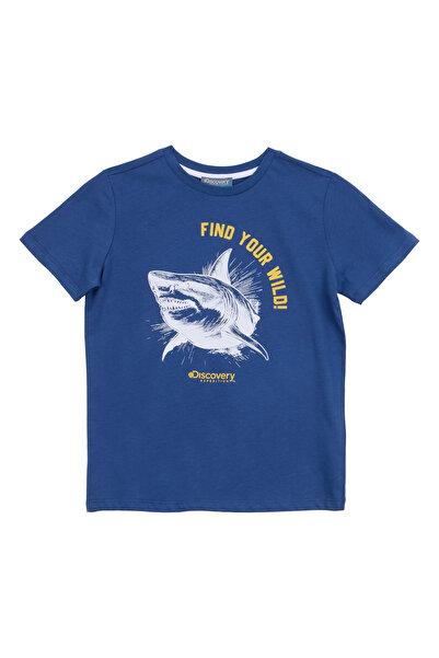 Discovery Expedition Mavi Erkek Çocuk Baskılı T-Shirt D6SB-TST3020