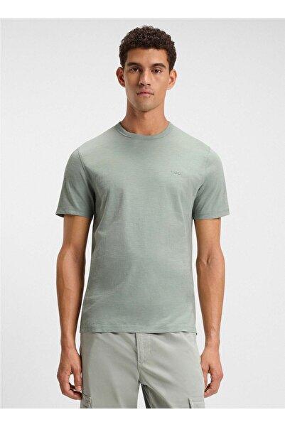 BOSS Bisiklet Yaka Haki Erkek T-Shirt Tegood_50508243