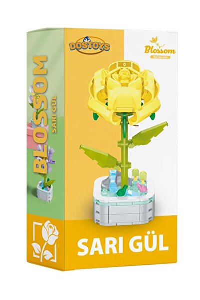 DOSTOYS Yapı Taşı Serisi Çiçek Yapım Seti Sarı Gül