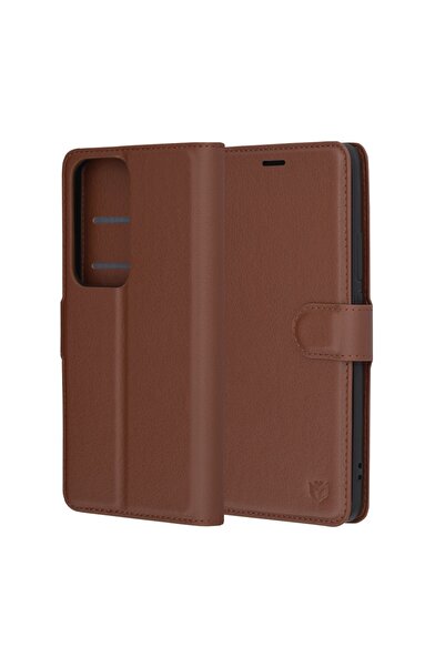 Techsuit Husă pentru Oppo Reno12 - Folio din piele - Maro