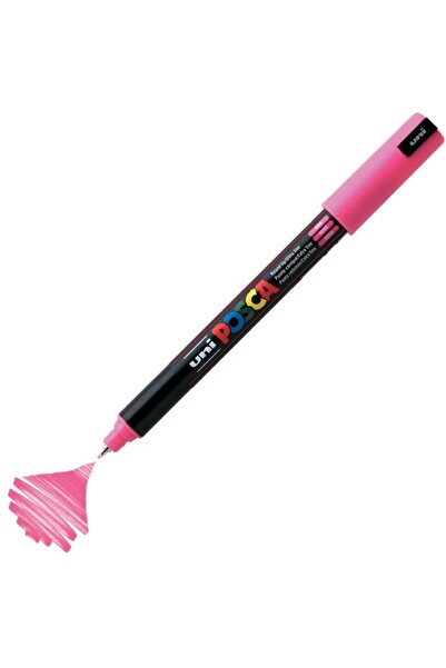 Uni Posca Marker Posca PC-1MR cu vârf metalic extra fin de 0.7 mm, Roz