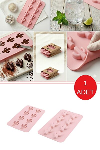 Silicone Cactus Patterned Ice and Chocolate Mold SL058 PINK