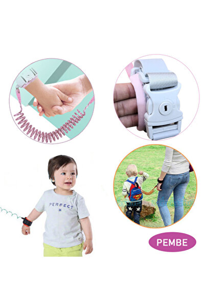 Evokids Магнитна заключваща се гривна за сигурност - (стоманен връх) - розова