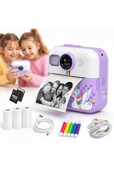 FAMIFY Aparat Foto Copii Instant, Camera Instant cu Printare Foto, Camera Fot...