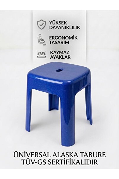 Saban Mavi, Plastik Alaska Model Sağlam Tabure 36x36x46cm