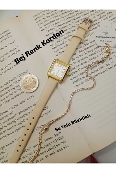 Brality New Season Women's Wristwatch - Beige Color Strap New Season Gold Col...