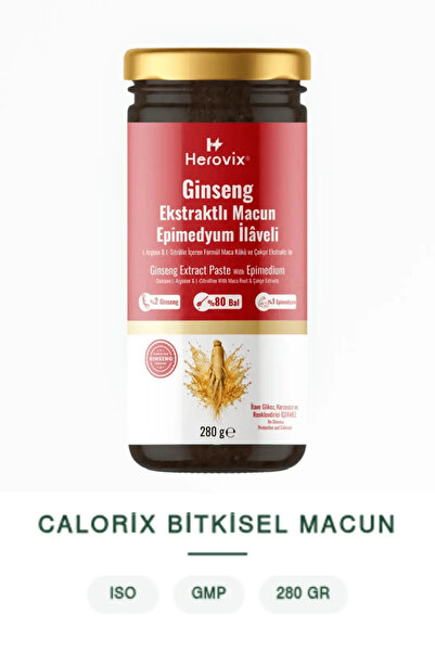 Herovix Ginseng Ekstraktlı Macun – Epmedyum, Maca, Çakşır, L-Arginin & L-Sitr...