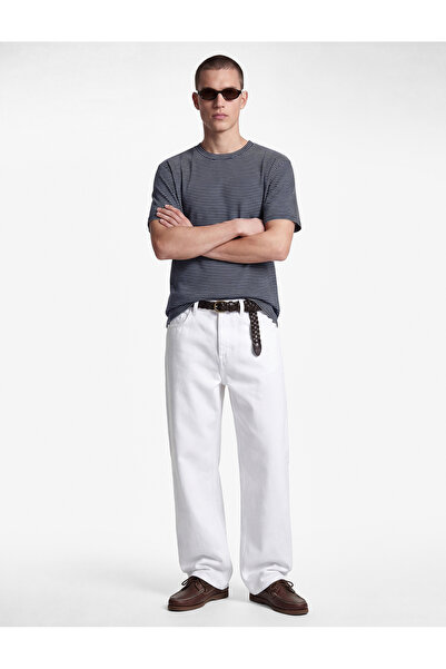 Koton Cotton Short Sleeve Crew Neck Striped Slim Fit T-Shirt