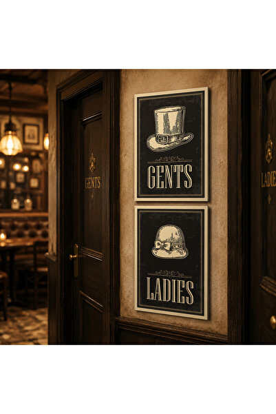 WC Toilet Sign Men's Women's Suit