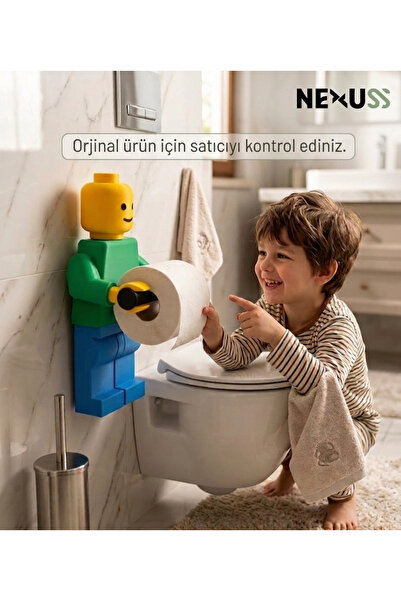 NEXUSS DESIGN حامل ورق التواليت المزخرف من ليغو آدم، إكسسوارات حمام عصرية، تص...
