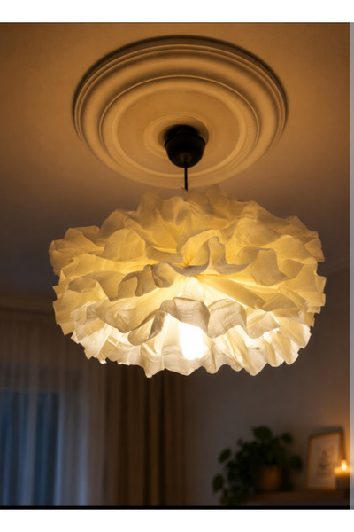Mirfilo 50cm Krapon kağıt Şık modern avize salon yatak odası avize
