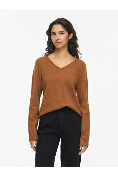 VILA Strickpullover VIRIL V-Ausschnitt