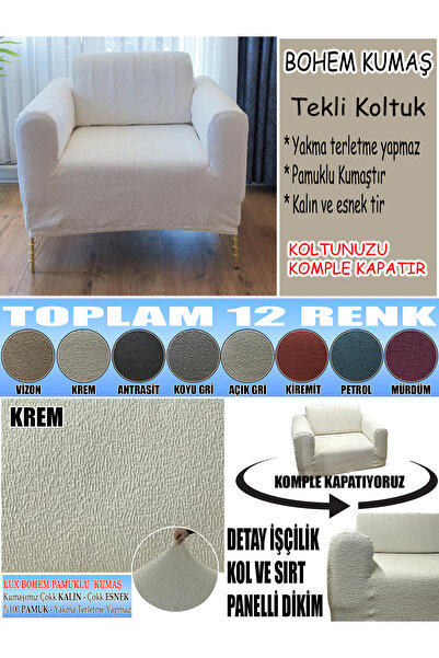 İLYEVTEKSTİLİ BOHEM PAMUKLU KUMAŞ TEKLİ KOMPLE GİYDİRME TEKLİ & BERJER , OLDU...