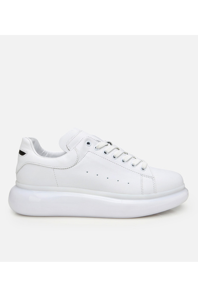 Hotiç Men's Leather White Sports Shoes