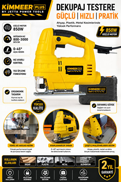Jetta Power Tools Jetta Power 6 Kademe Devir Ayarli Dekupaj Testere Lazerlı