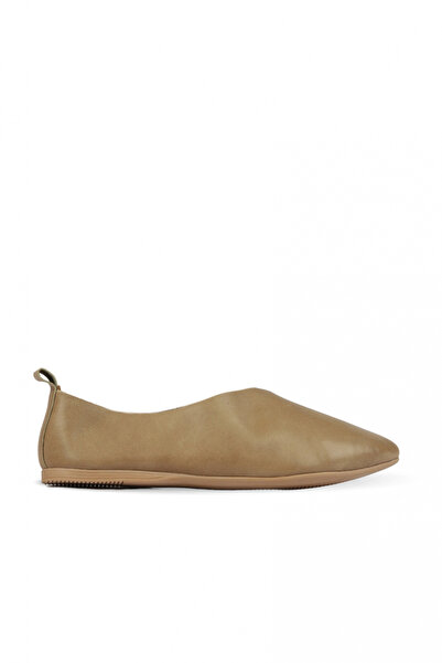 Bueno Shoes Πράσινες Δερμάτινες Γυναικείες Flat Μπαλαρίνες 01wn0702