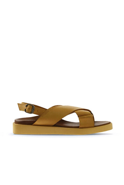 Bueno Shoes Sandale de damă din piele galbenă 01ws2801