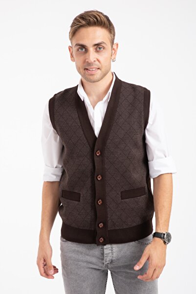 Mutlu City Men's Middle Age and Above Knitwear Knitted Acrylic Winter Dad But...