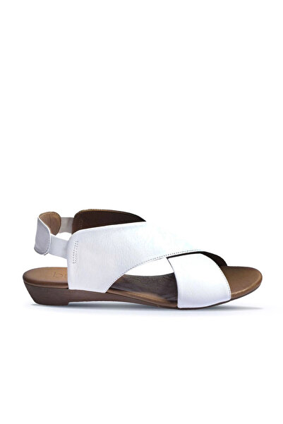 BUENO Shoes White Leather Women Sandals 01Wl2408