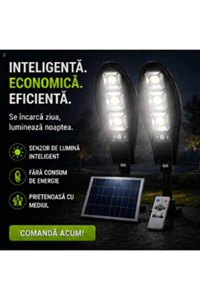 OEM Set 2 x Lampa Solara stradala 90 LED-uri (RO-V04)