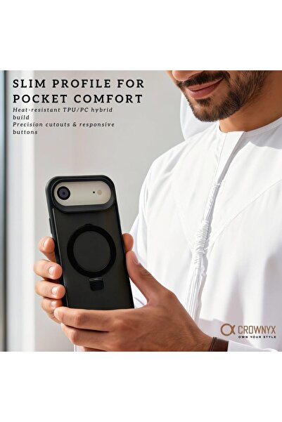 CROWNYX حامل Aegis GripStand Pro متوافق مع حافظة MagSafe لهاتف iPhone 17 Air