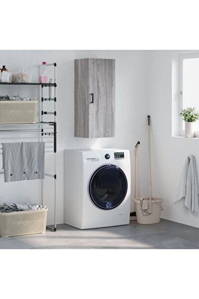 Concept Dulap montat pe perete, gri sonoma, 34,5x34x90 cm