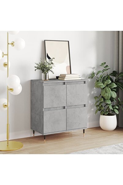 Concept Servantă, gri beton, 60x35x70 cm, lemn prelucrat