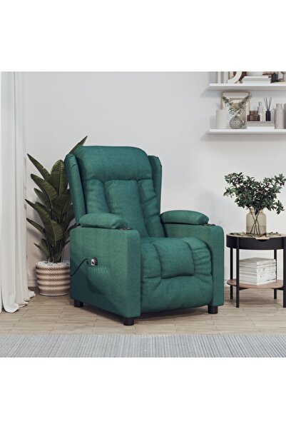 Concept Fotoliu rabatabil electric, verde închis, material textil
