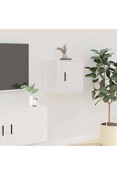 Concept Dulap TV montat pe perete, alb, 40x34,5x40 cm